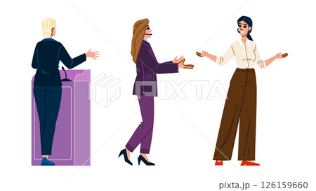 confidence public speaker woman vector 126159660