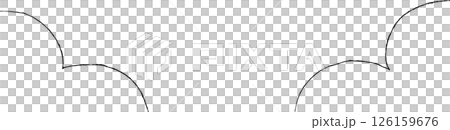 手繪雲形裝飾線條插畫 手繪雲形裝飾線條插畫 126159676