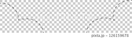 Hand drawn cloud-shaped decorative line illustration 126159678