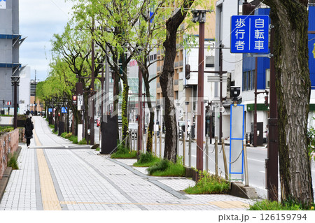 自転車と歩行者分離標識_03 126159794