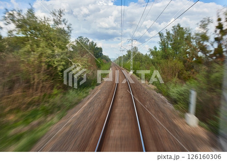 Rails track motion blur Rails track motion blur 126160306