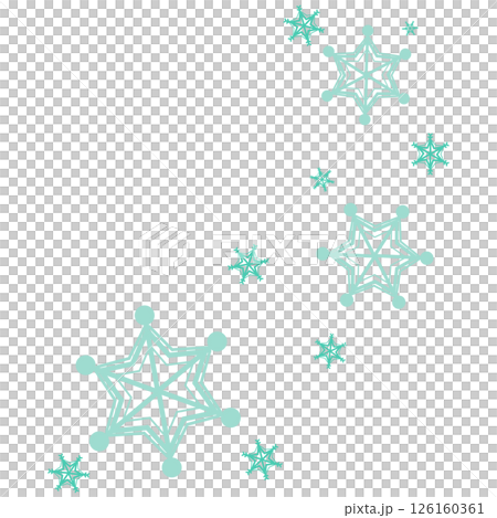 綠色簡單雪花 126160361