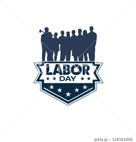 labor day vector icon design illustration template 126161088