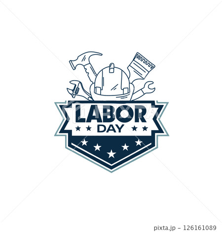 labor day vector icon design illustration template 126161089