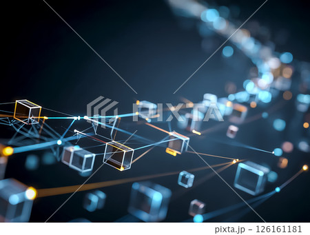光で表現したスマート社会のイメージ素材 126161181