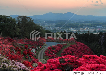 笠間つつじ公園の夕景 126162122
