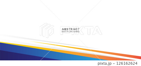 Abstract blue vector design features a 3D corner with a new business concept	 126162624