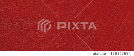Dark red leather texture background, closeup. Brick cracked backdrop from wrinkle skin. 126162654