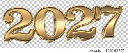 Happy New Year Number 2027 Gold 3D Happy New Year Number 2027 Gold 3D 126162773