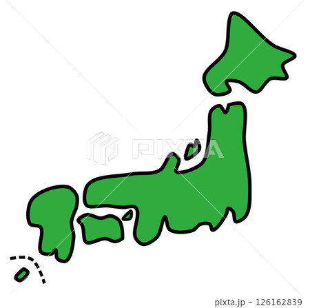 島国で観光地が多い日本列島の全国地図 126162839