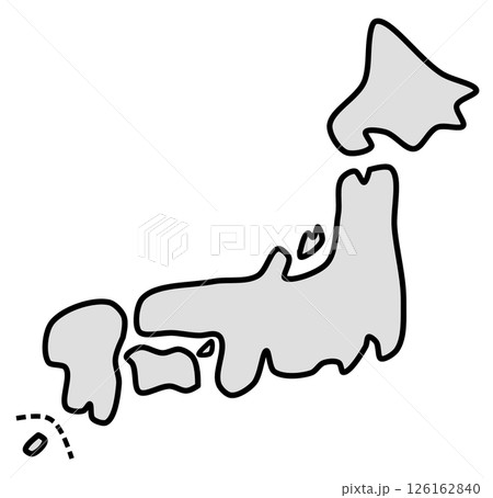 島国で観光地が多い日本列島の全国地図 126162840