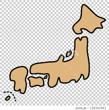 日本列島地圖，日本是個擁有眾多旅遊勝地的島國 126162841