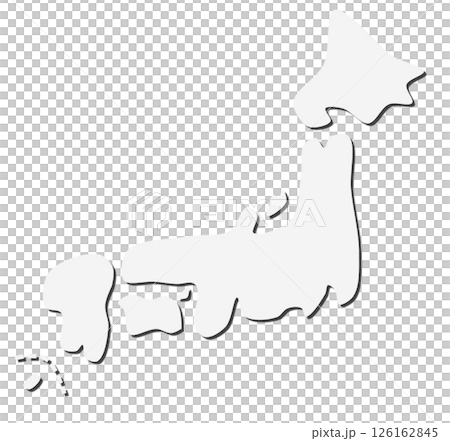 島国で観光地が多い日本列島の全国地図 126162845