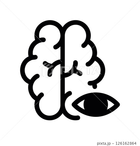 Eye Icon with a Circular Arrow and 360 Text for Panoramic View Eye Icon with a Circular Arrow and 360 Text for Panoramic View 126162864