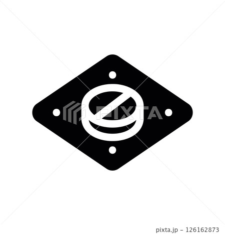 Eye Icon with a Circular Arrow and 360 Text for Panoramic View 126162873