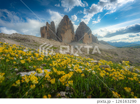 Tre Cime, Unesco Dolomites Italy Tre Cime, Unesco Dolomites Italy 126163290