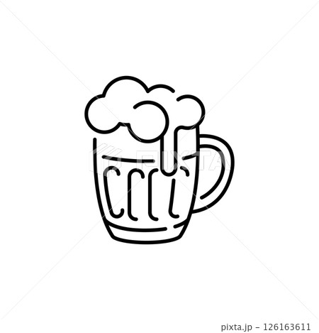 Minimalist Beer Mug Icon Minimalist Beer Mug Icon 126163611