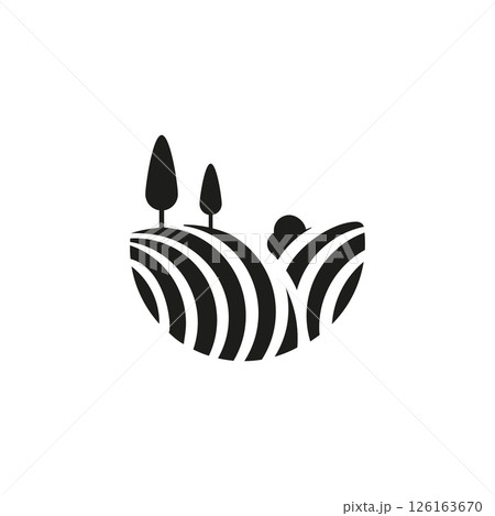 Vineyard Landscape Icon 126163670