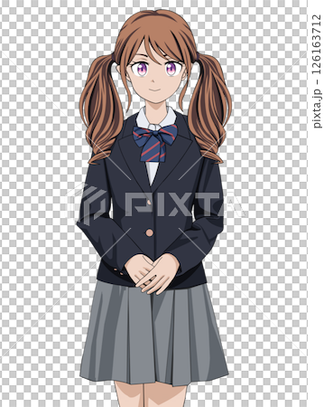 High school girl in uniform 126163712