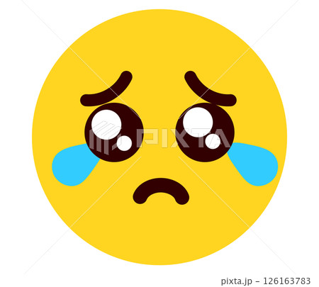 ぴえん 絵文字、顔文字 表情の顔のイラスト ぴえん 絵文字、顔文字 表情の顔のイラスト 126163783