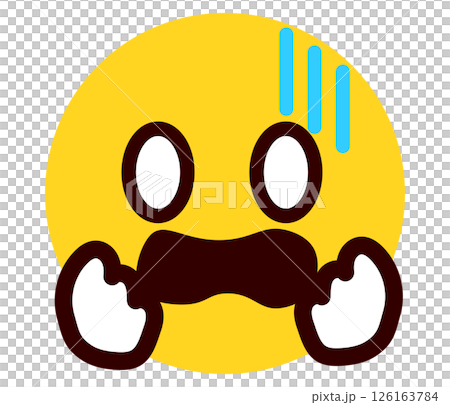 驚訝的表情符號、表情符號、臉部表情插圖 126163784