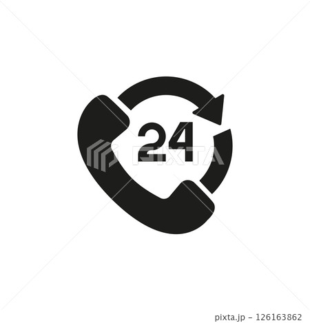 24 Hour Support Icon 126163862