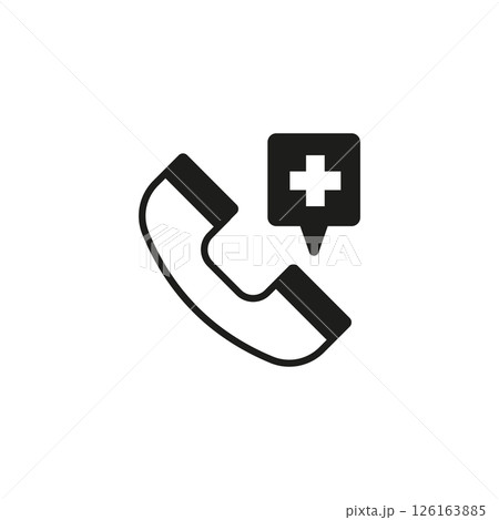 Emergency call icon Emergency call icon 126163885
