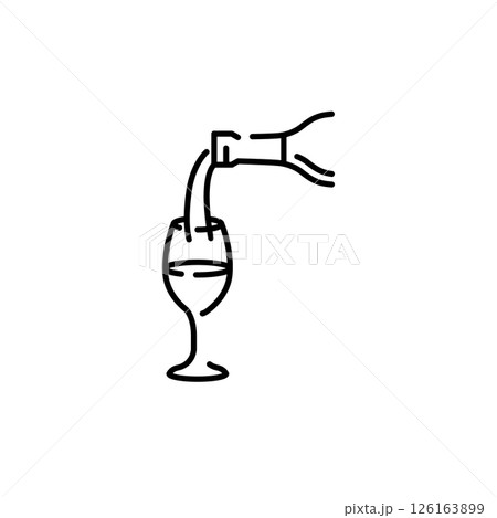 Wine Pouring Icon Wine Pouring Icon 126163899