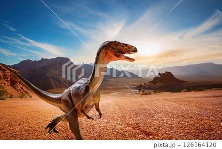 Generative AI Illustration Dinosaur Ammosaur 126164120