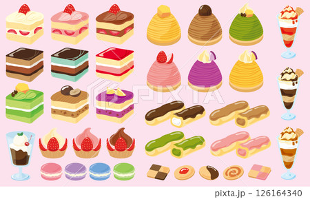 洋菓子のイラストセット 126164340