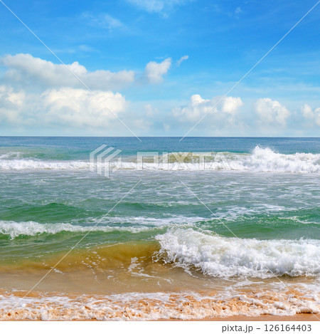 Natural landscape with empty tropical beach Natural landscape with empty tropical beach 126164403