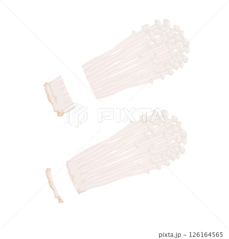 えのき茸の切り方イラスト 126164565