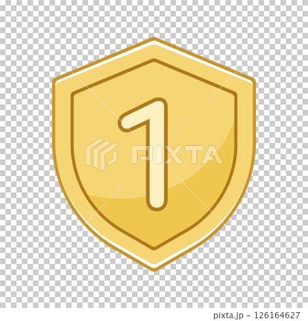 ポップなランキングアイコン　数字の1 126164627