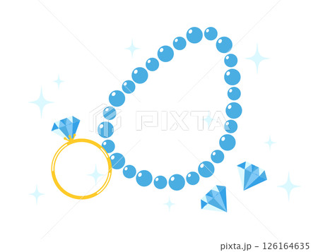 ダイヤモンドの指輪とネックレス ダイヤモンドの指輪とネックレス 126164635