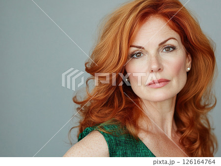 Middle age mature older beautiful woman with...のイラスト素材 [126164764] - PIXTA
