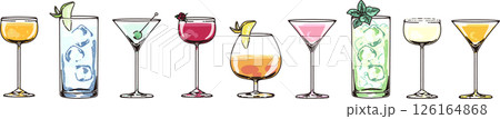 カクテルのイラストセット 126164868