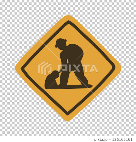 手繪施工標誌插圖 手繪施工標誌插圖 126165161