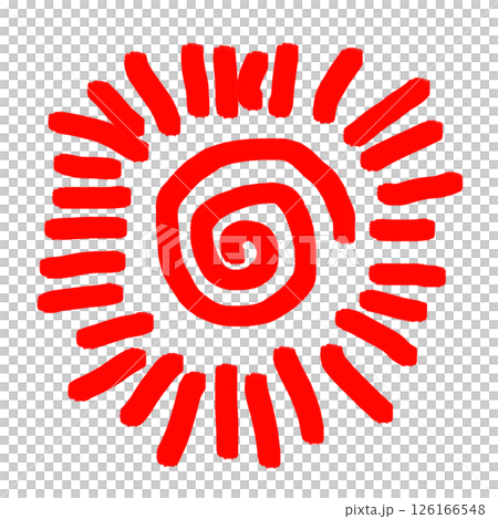 太陽のイラスト素材（JPEG/PNG） 126166548