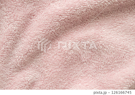 Pink fluffy towel fabric soft texture background Pink fluffy towel fabric soft texture background 126166745