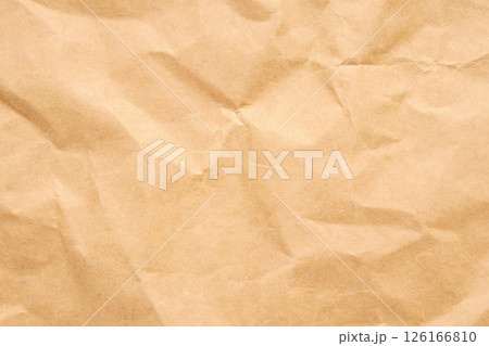 Abstract crumpled and creased recycle brown paper texture background 126166810