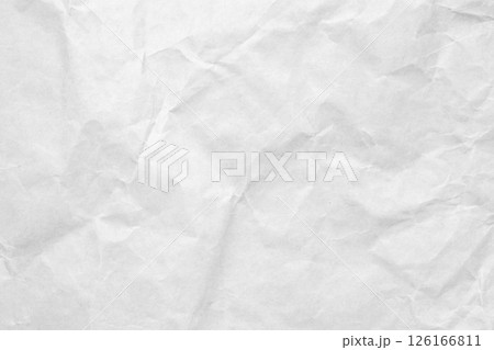 Abstract white crumpled and creased recycle craft paper texture background 126166811