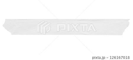 White adhesive paper tape isolated on white background 126167018