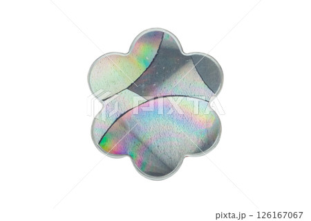 hologram flower sticker isolated on white background 126167067