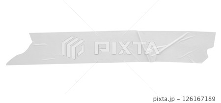 White adhesive plastic tape isolated on white background 126167189