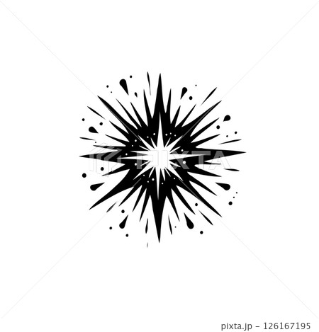 Abstract burst design showcases a captivating explosion in monochrome tones Abstract burst design showcases a captivating explosion in monochrome tones 126167195