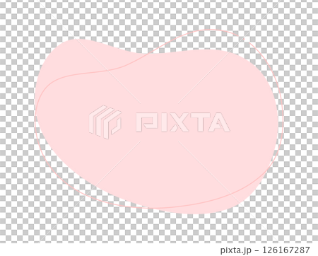 簡約時尚的粉紅色抽象形狀和線條-液體形狀背景和裝飾材料-Blob 126167287