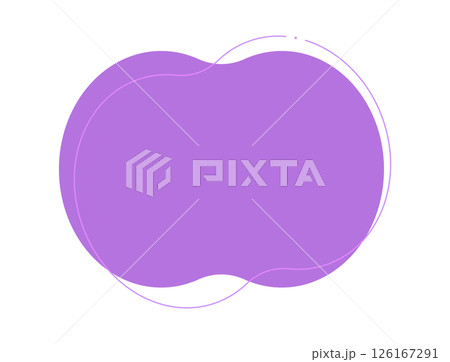 シンプルでおしゃれな紫色の抽象的な形と線 - 液体シェイプのポップで柔らかい背景や装飾の素材 126167291