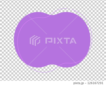 シンプルでおしゃれな紫色の抽象的な形と線 - 液体シェイプのポップで柔らかい背景や装飾の素材 126167291