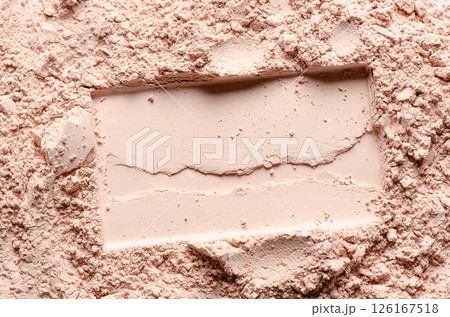The texture of dry cosmetic clay for masks or cosmetic powder. 126167518
