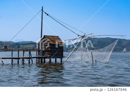 東郷湖＿四つ手網 126167846